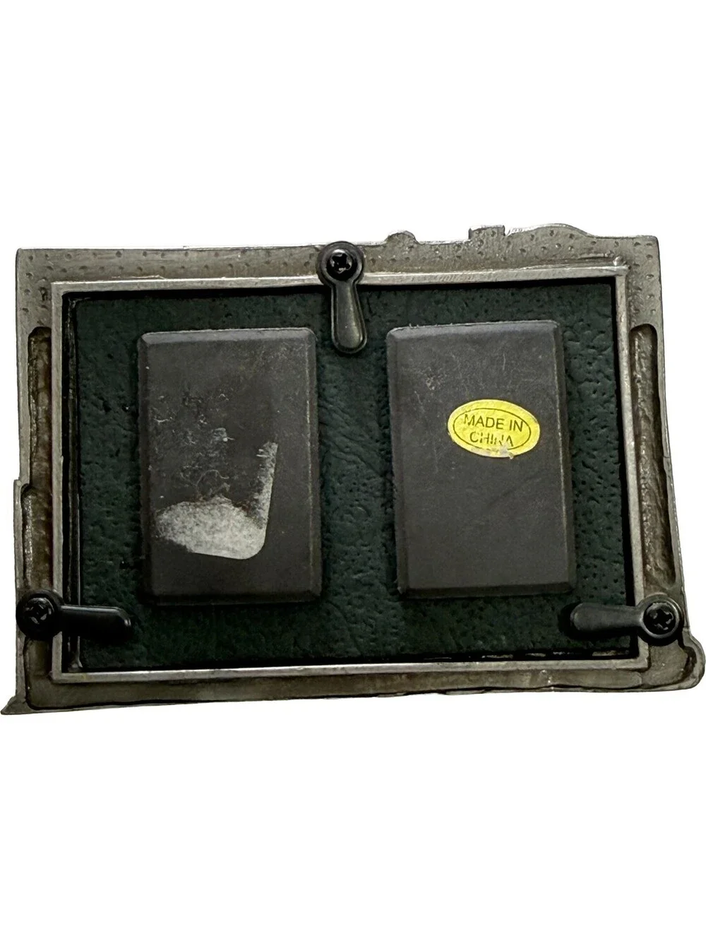 Vintage Chicago Skyline Metal Picture Frame Magnet Holds 3